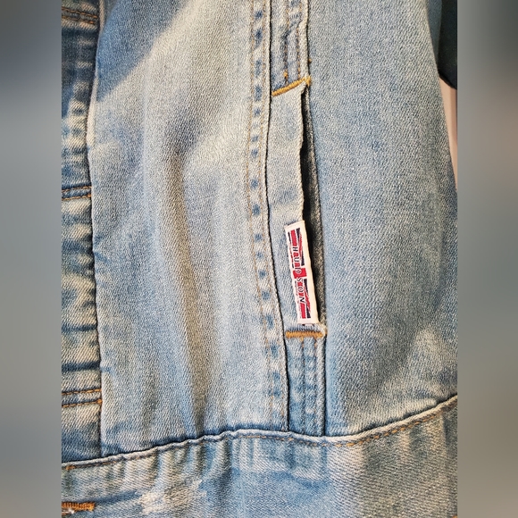 HUDSON| Boys denim jacket, with sweatshirt hood| size 10-12 - Picture 4 of 11